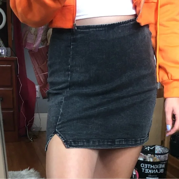 Black jean top skirt target